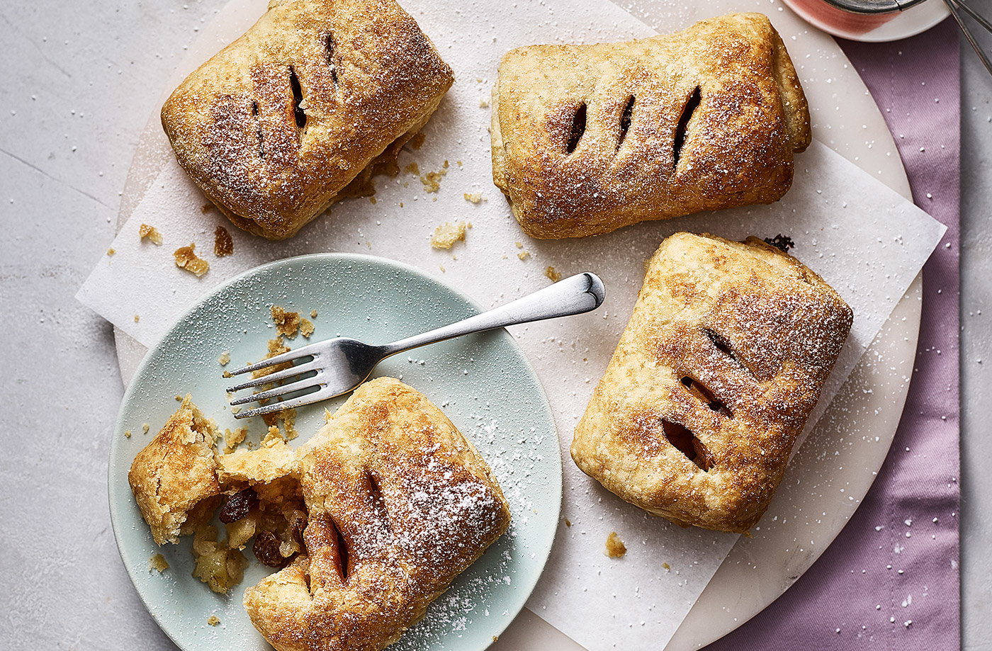Rough puff mini apple hand pies