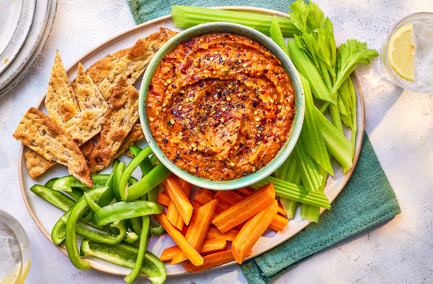 Easy charred pepper dip