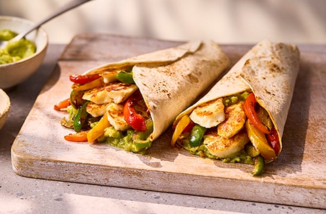 Image of "Halloumi fajitas"