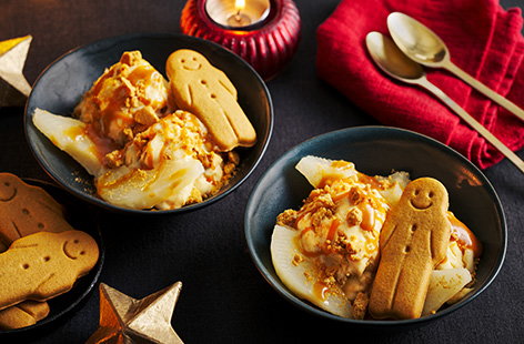Image of "Gingerbread frozen custard sundae"