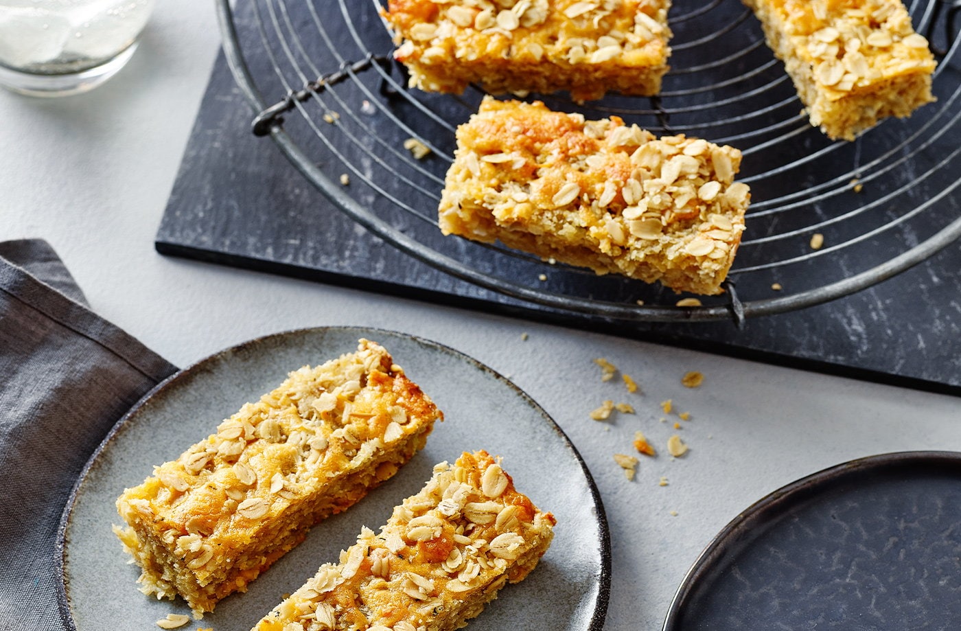 Cheese and onion flapjacks