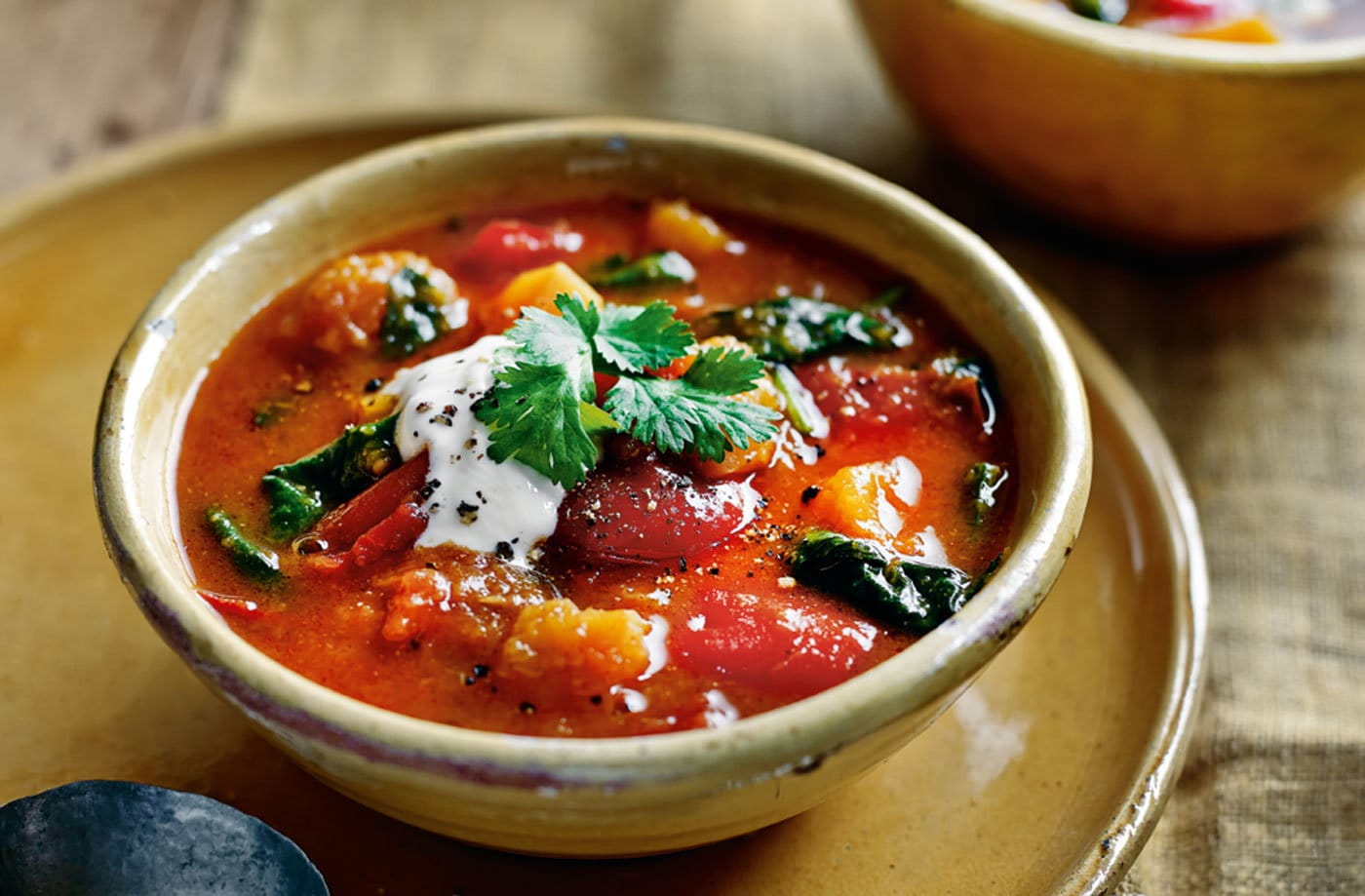 Tomato, red pepper and butternut squash soup