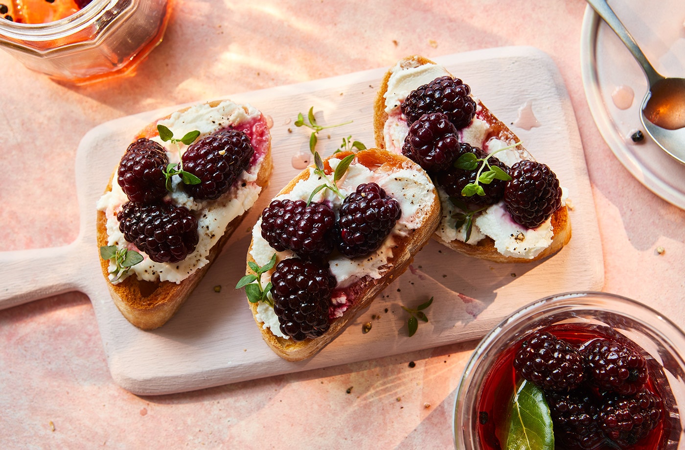 Pickled blackberries