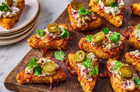 Air-fryer jalapeño popper hash browns
