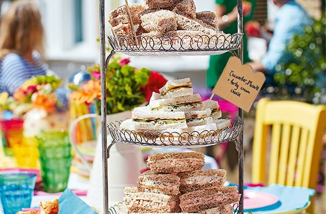 Cucumber, Marmite and cream cheese sandwiches