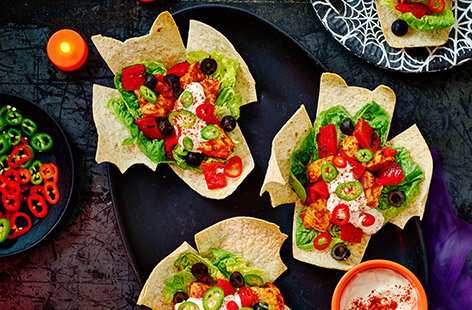 Image of "Crispy bat wing chicken tacos"