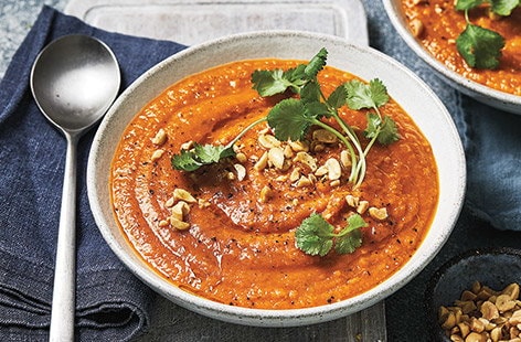 Image of "Creamy korma-style sweet potato soup"