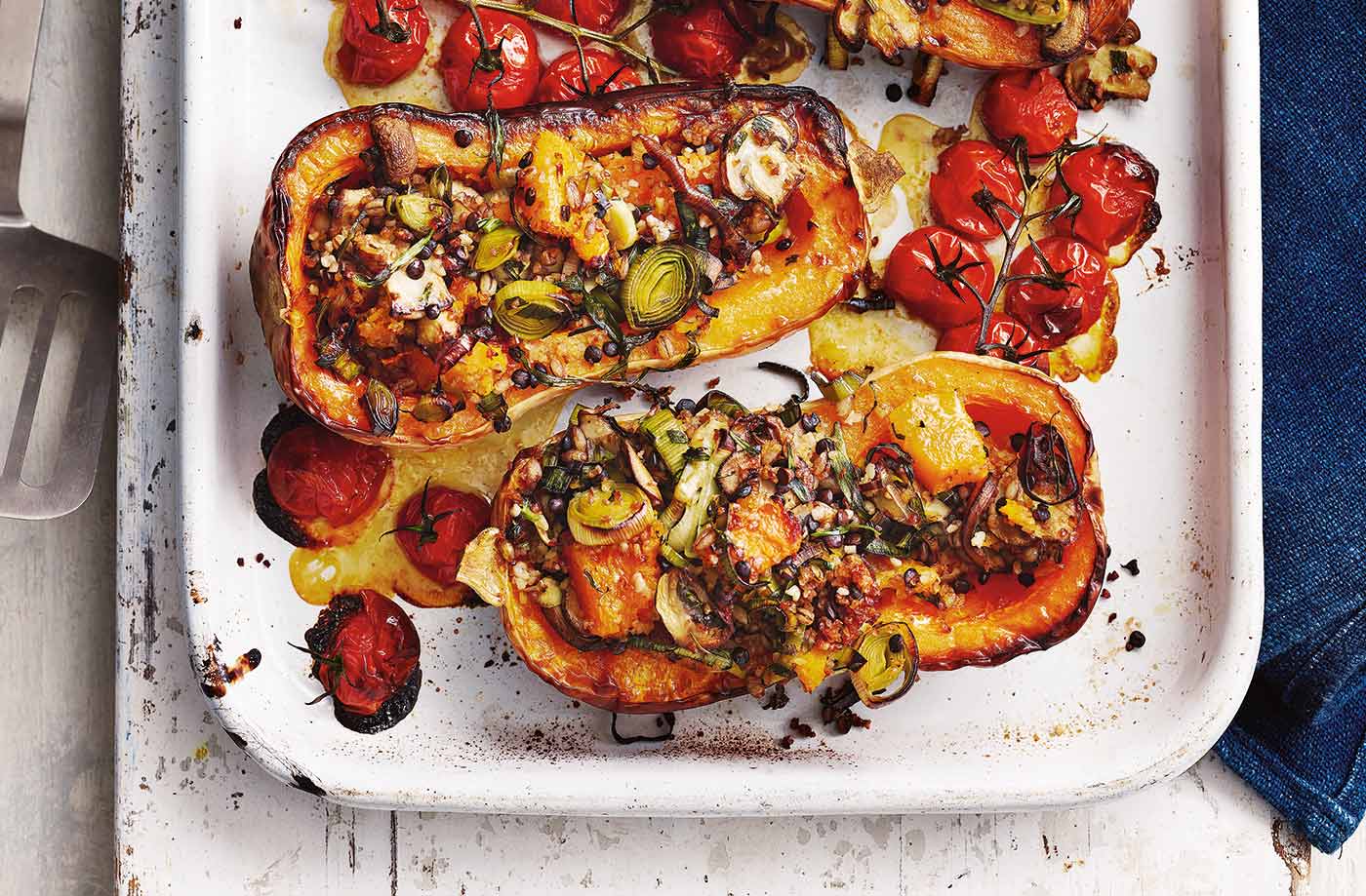 Stuffed butternut squash