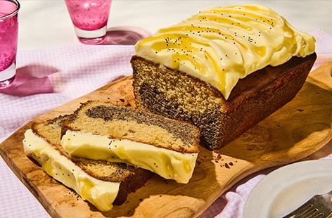 Earl Grey, poppy seed and lemon marble cake