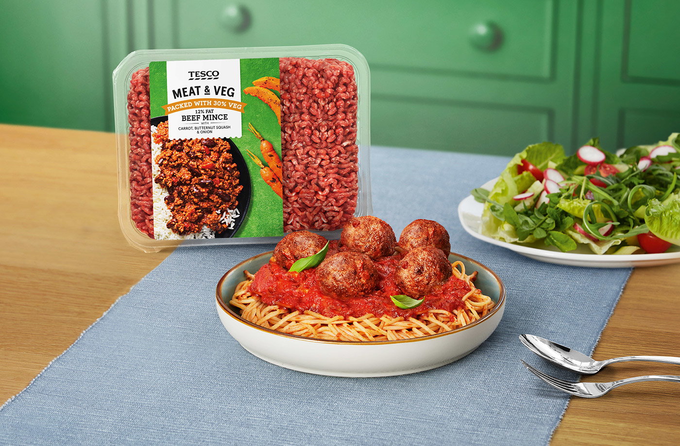 Spaghetti and meatballs
