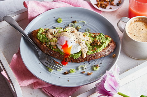 Image of "Avocado Benedict with Marmite hollandaise"