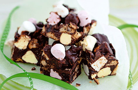 Image of "Chocolate and marshmallow squares"