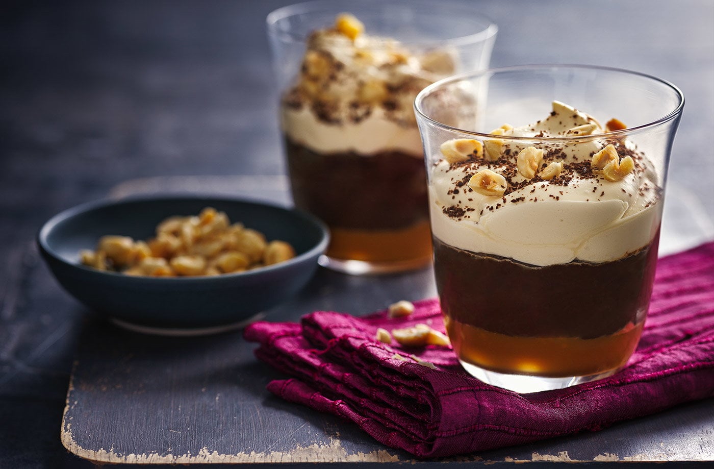 Salted caramel chocolate pots