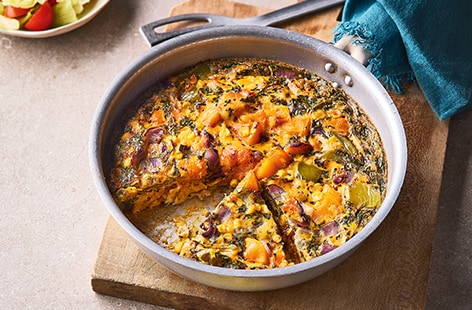 Image of "Roasted butternut squash and corn frittata"