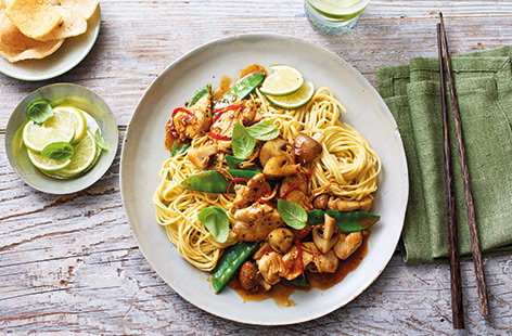 Image of "Thai chicken and basil sizzle"