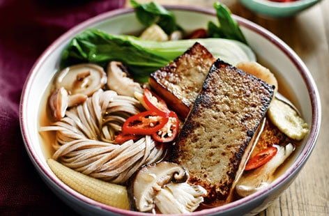 Image of "Marinated tofu and vegetable ramen"