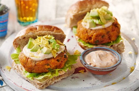 Image of "Mexican sweet potato burgers"