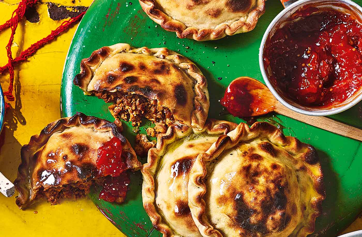 Mini chicken puri naan
