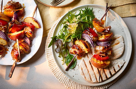 Image of "Peachy pork kebabs"