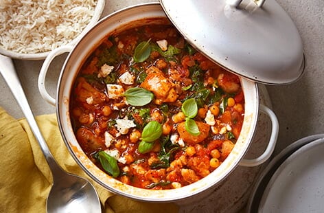 Image of "Chicken, tomato and chickpea stew"