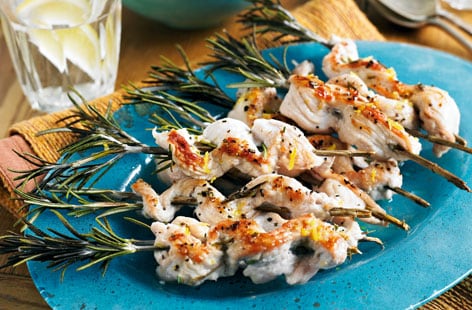 Turkey and rosemary skewers