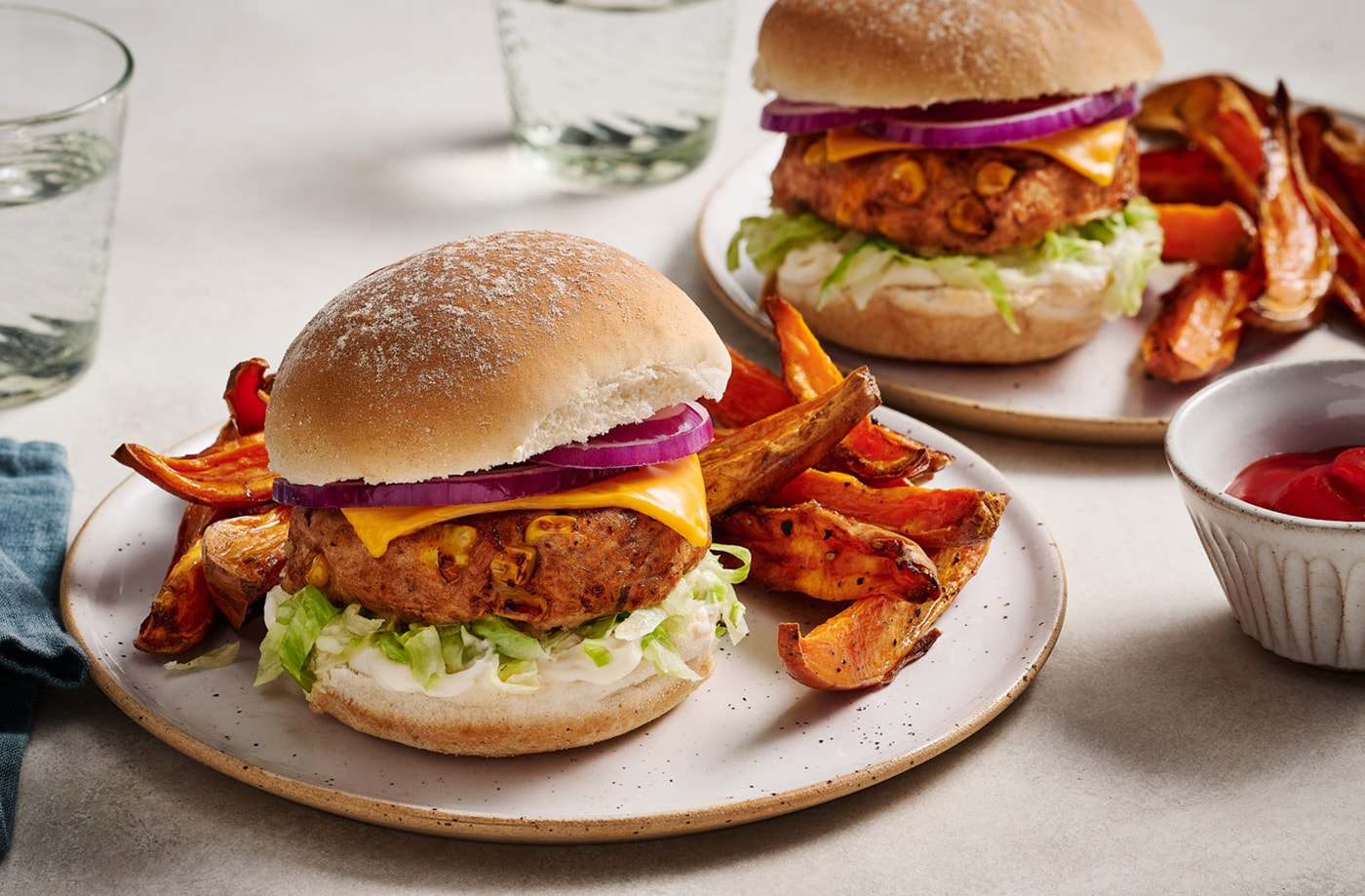 Tuna melt burger