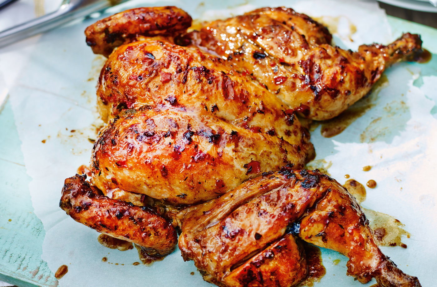 Spatchcock chicken with chilli