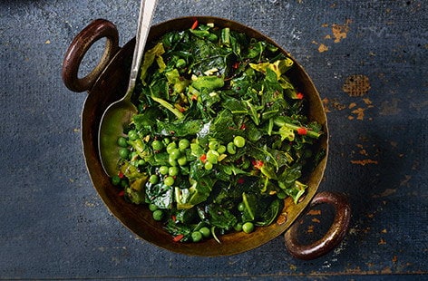 Image of "Stir-fried chilli greens"