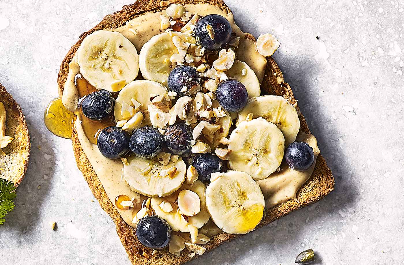 Peanut butter and banana toast topper