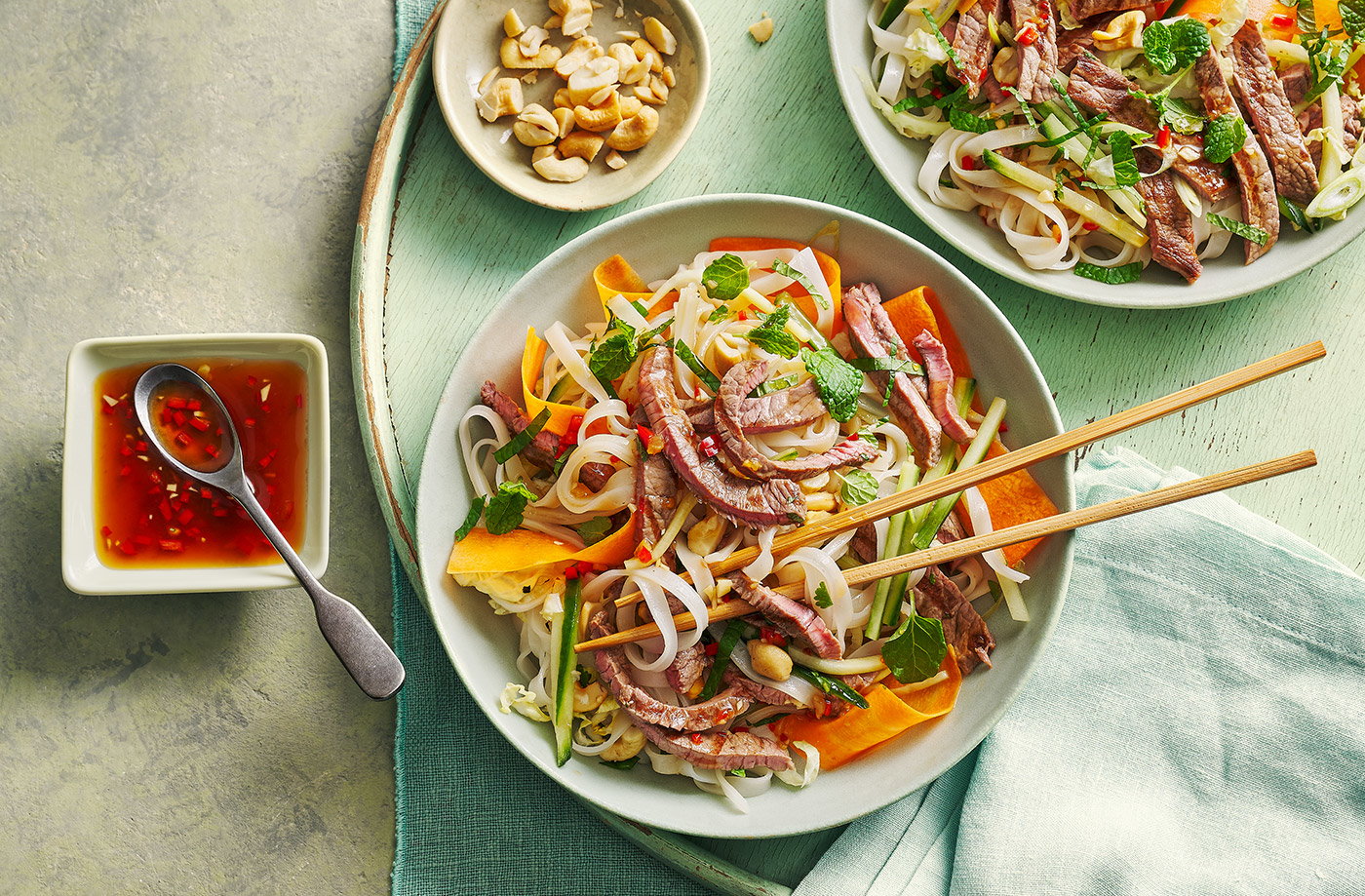 Vietnamese-style steak and noodle salad