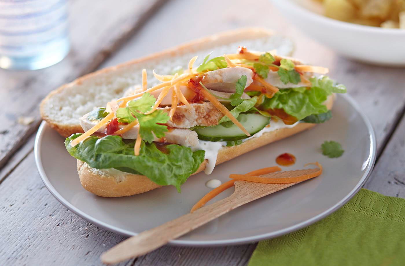 Asian-style chicken sandwich