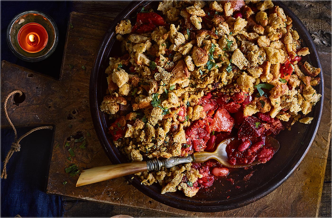 Spicy harissa and vegetable bake