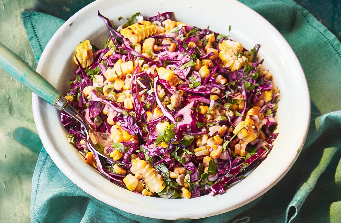 Charred corn slaw