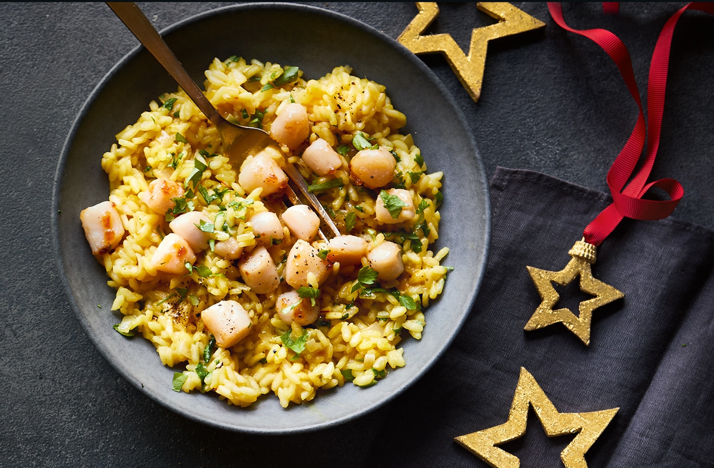 Scallop risotto