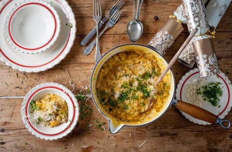 Image of "William Drabble's pumpkin and turkey risotto"