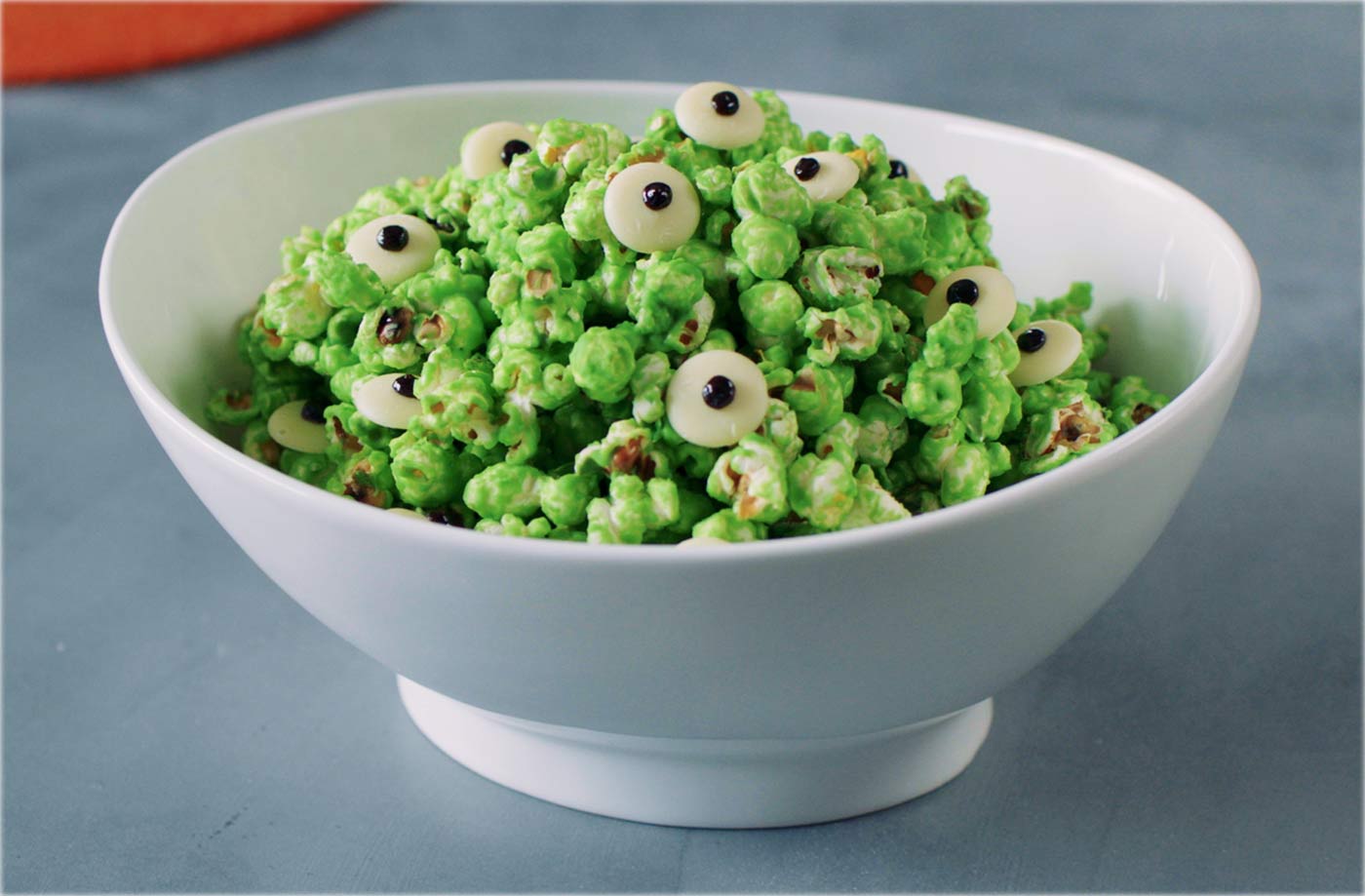 Slimy Halloween popcorn