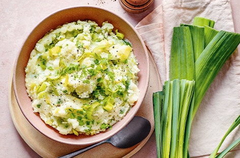 Image of "Leek, parsley and Cheddar mash"