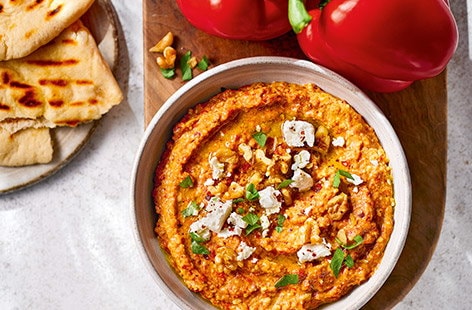 Image of "Smoky red pepper dip (muhammara)"