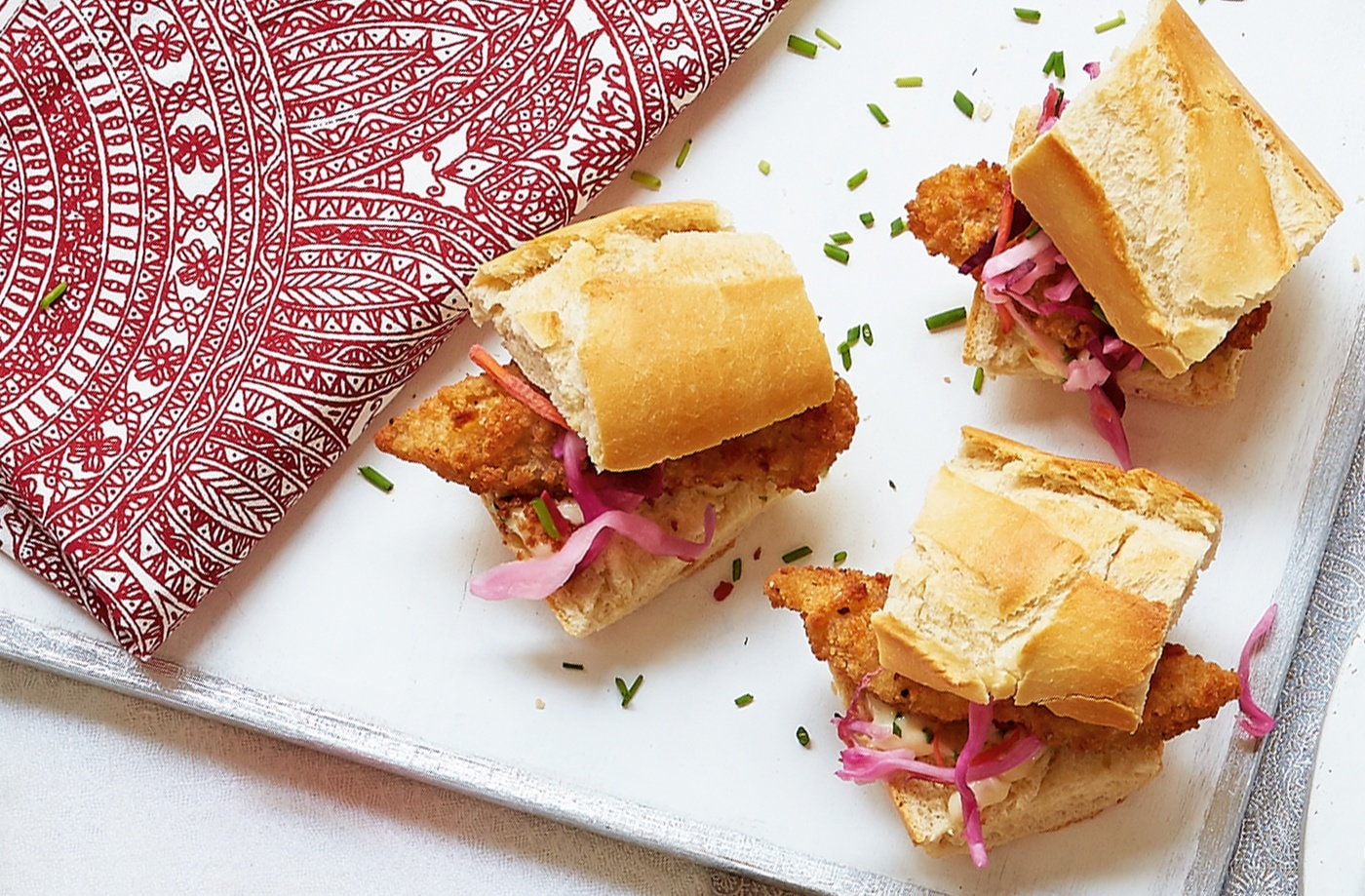 Crispy fish subs