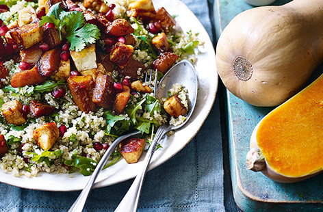Image of "Spiced squash and halloumi salad"