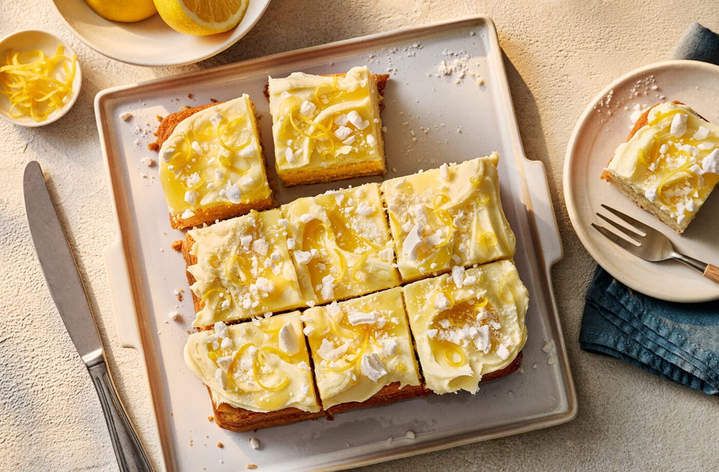 Lemon meringue sheet cake