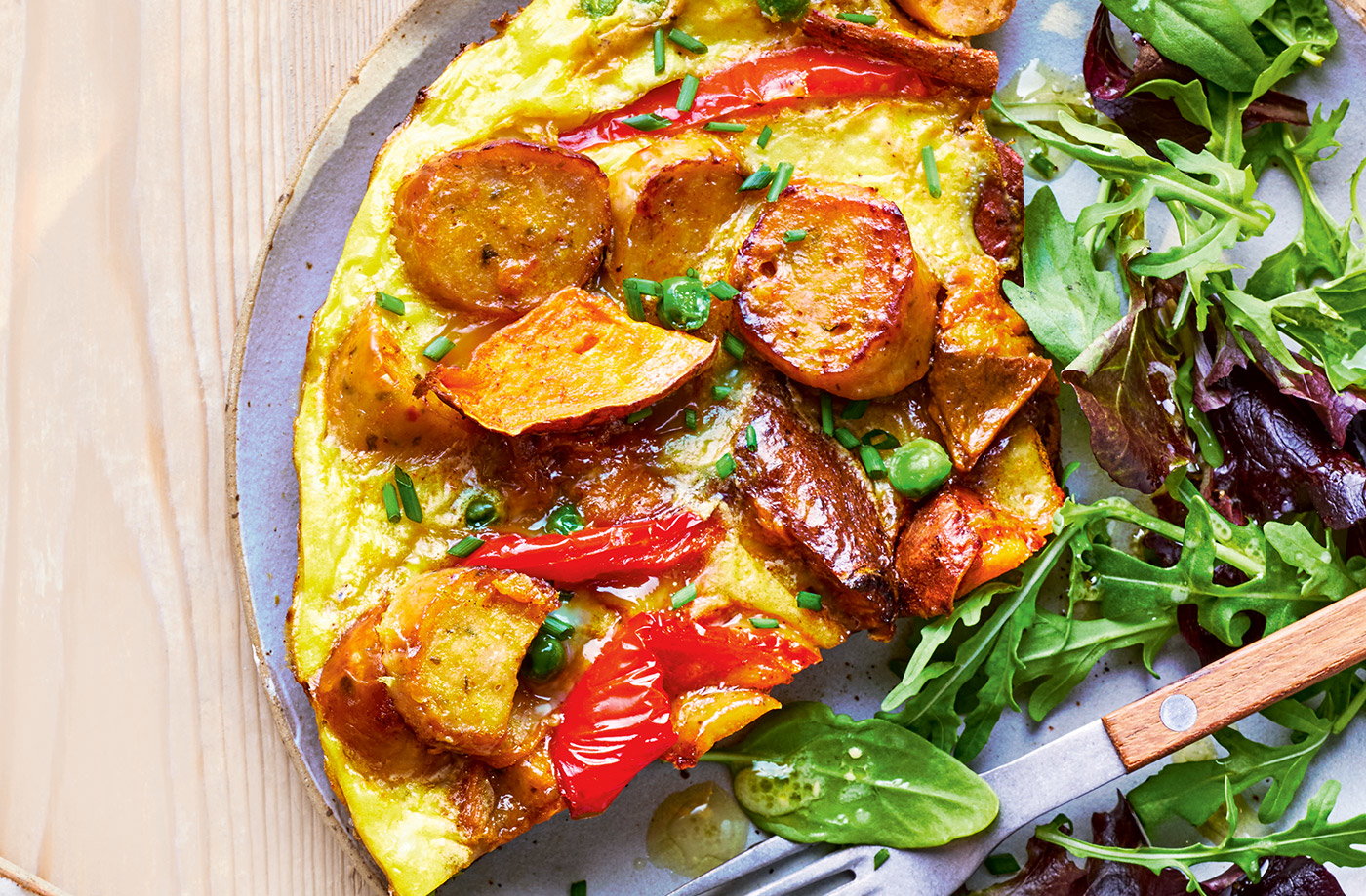 Sticky sausage frittata