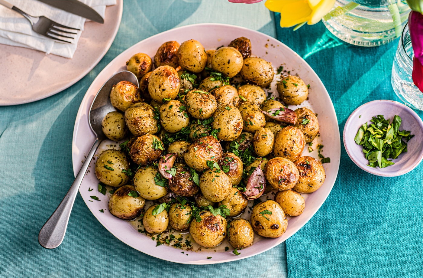 Spiced roasted baby potatoes