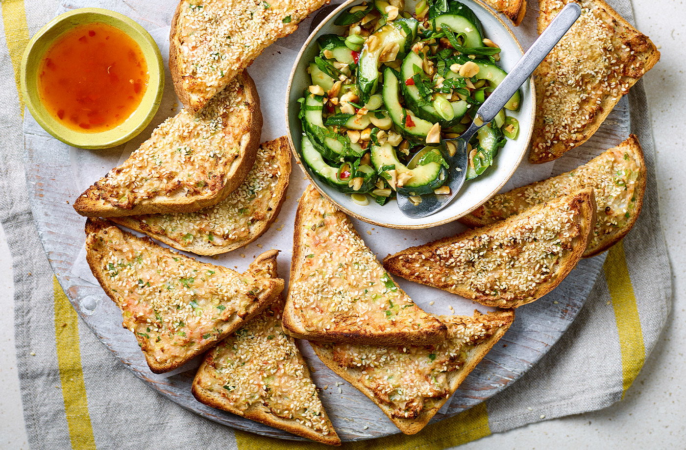 Air-fryer sesame prawn toast