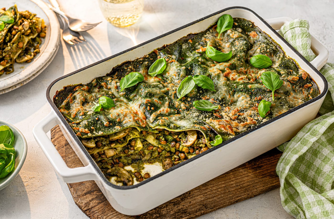 Spinach lasagne