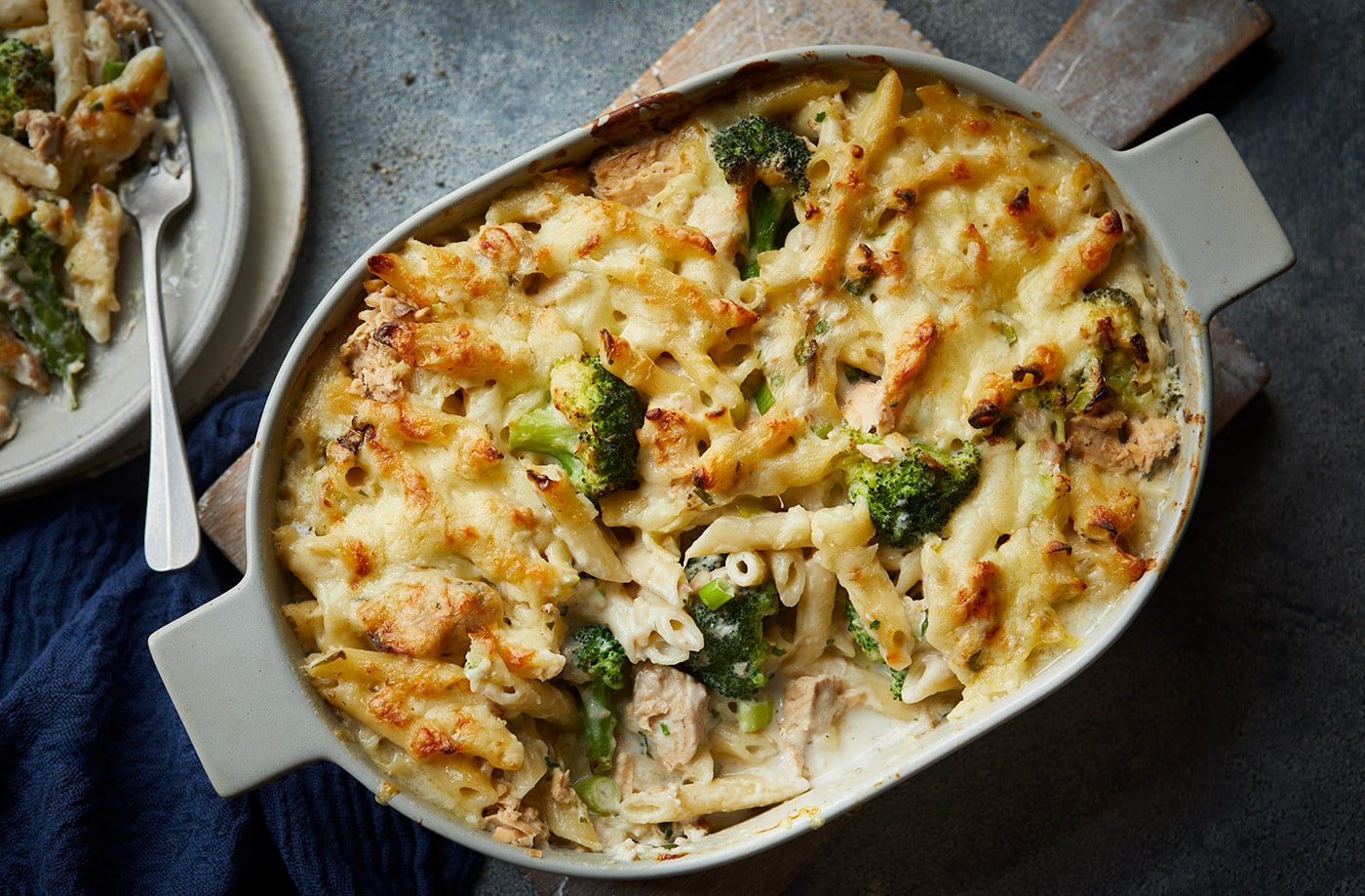 Fish pie pasta bake