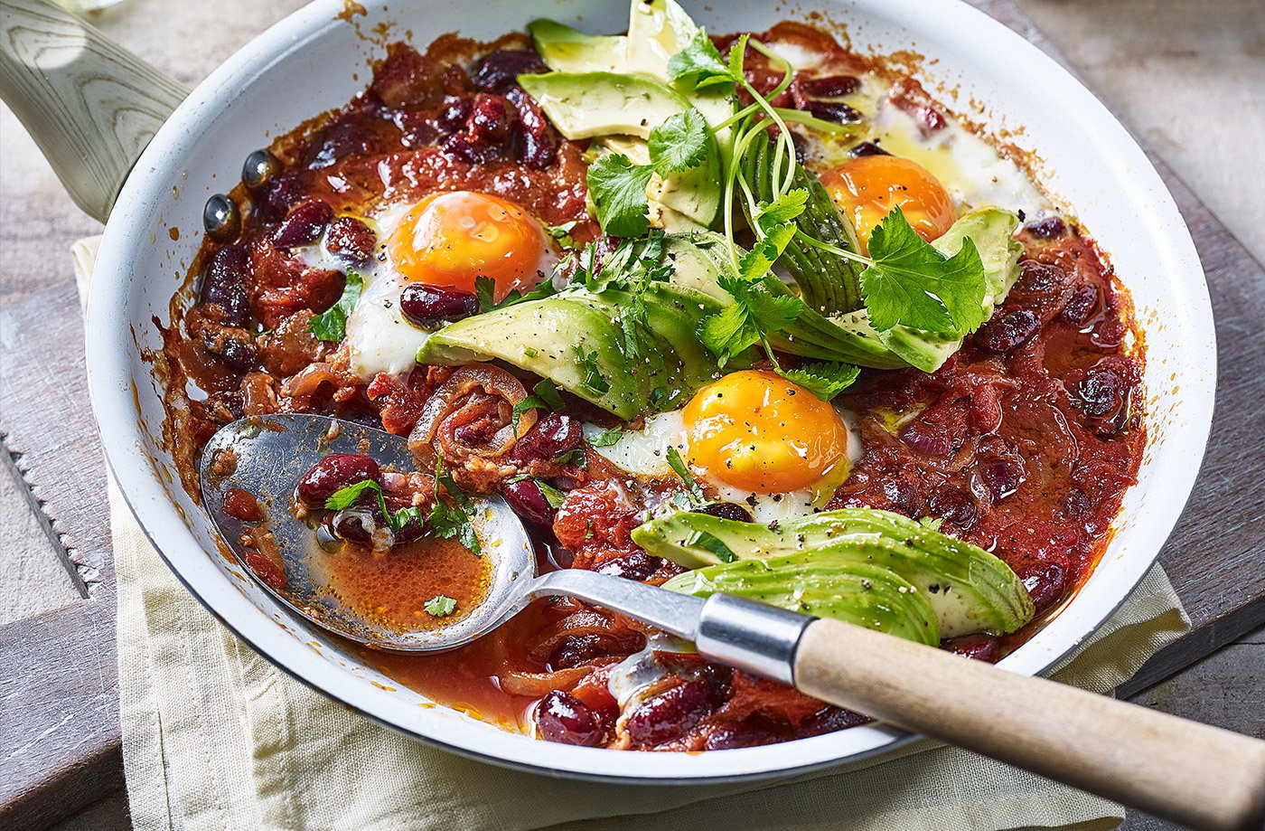 Mexican-style baked eggs