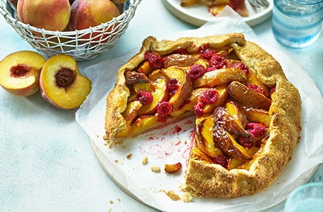 Image of "Peach melba galette"