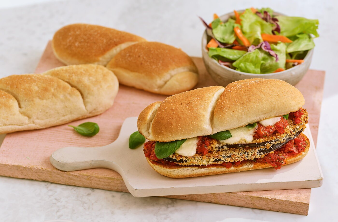 Aubergine parmigiana subs