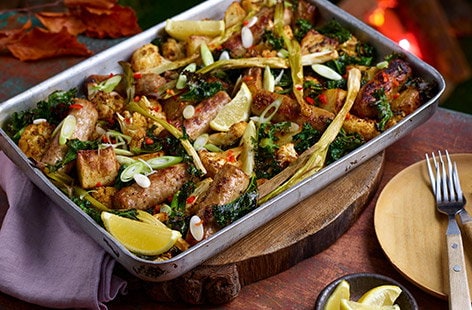 Image of "Smoky sausage traybake"